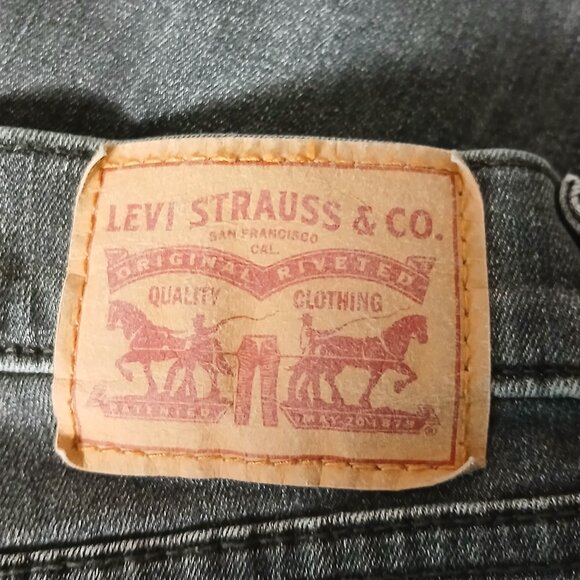 Levis Jeans Size 30 Boyfriend Mid Rise Gray Denim Stretch Crop 27" Inseam - Picture 8 of 9